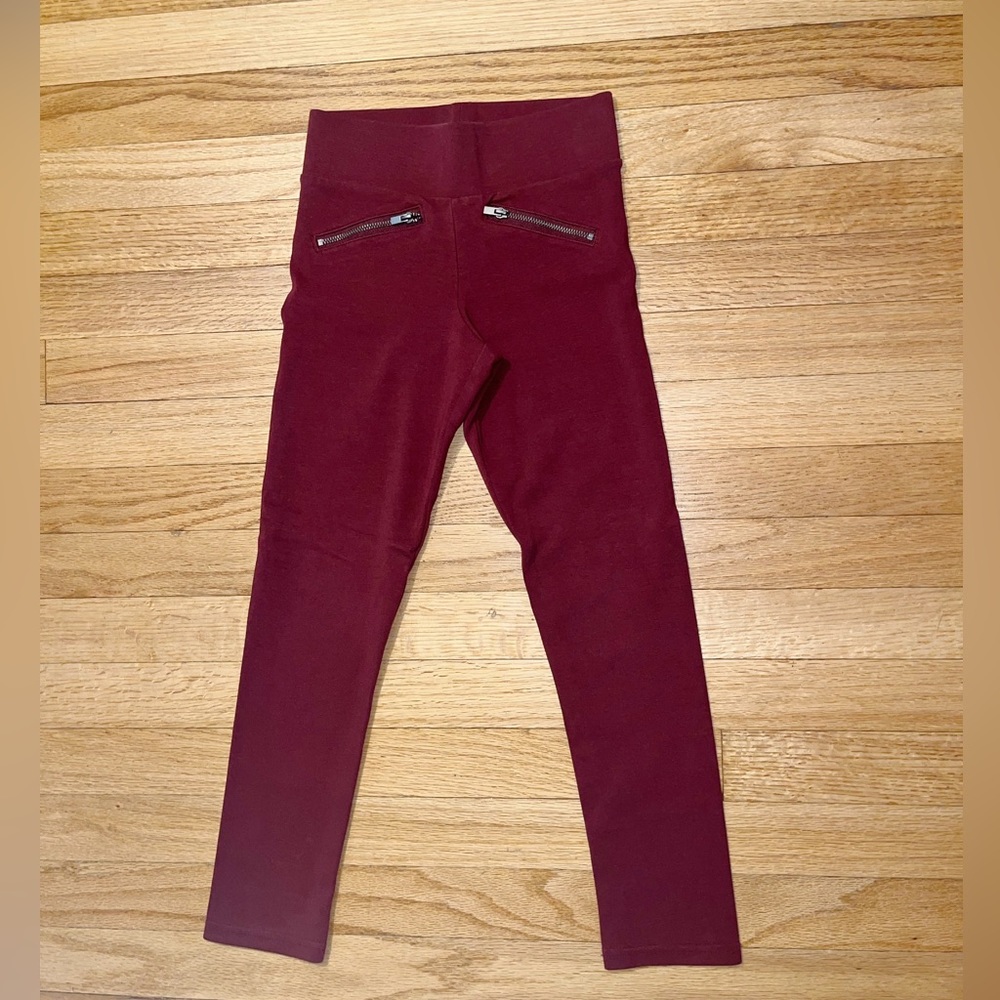 Burgundy Leggings Size 8. Only Worn Once!!!
